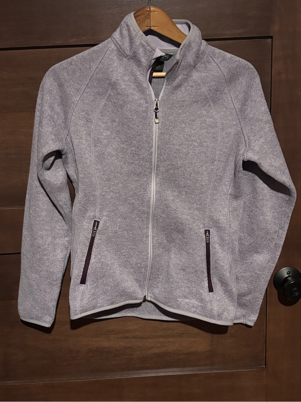 Eddie Bauer Lavender Full-Zip Fleece Jacket